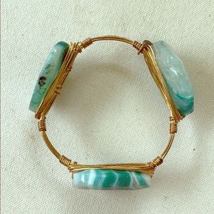 Bourbon and Bowties bracelet Size Small. Green